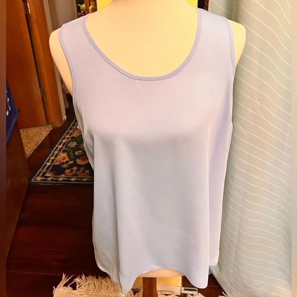 NWOT None West Ba y Blue Sleeveless Top #YC1